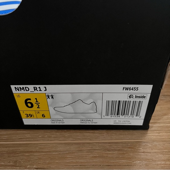 Adidas NMD_R1 J Blue/White Size 6.5 Y/Women’s 8 - Picture 7 of 7